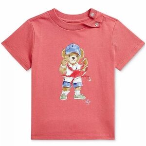 Polo Ralph Lauren Kids Bear Tee - Coral Size 12 months